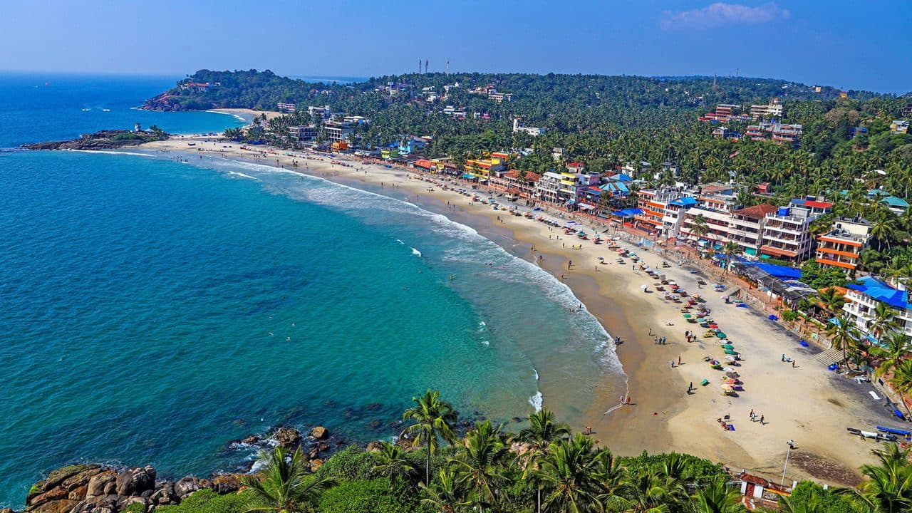 Crescent shores at KOVALAM